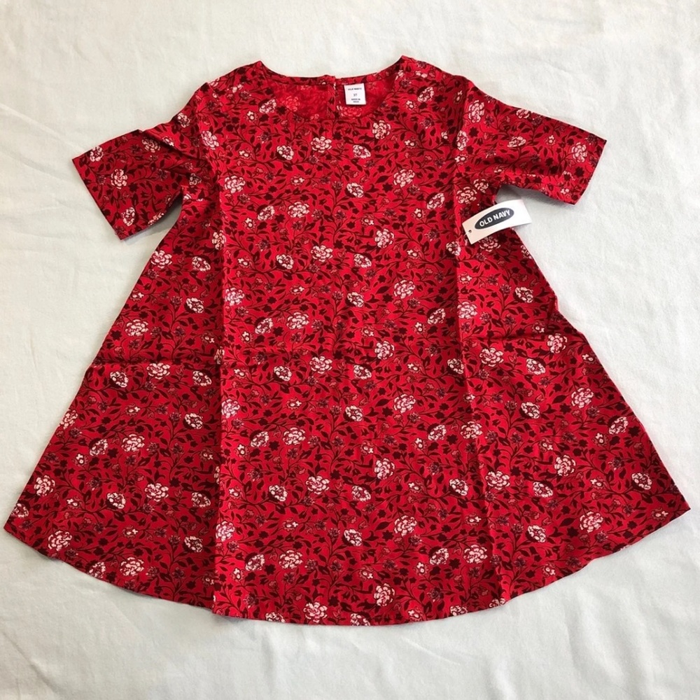 NWT girls Elbow-sleeve swing dress
